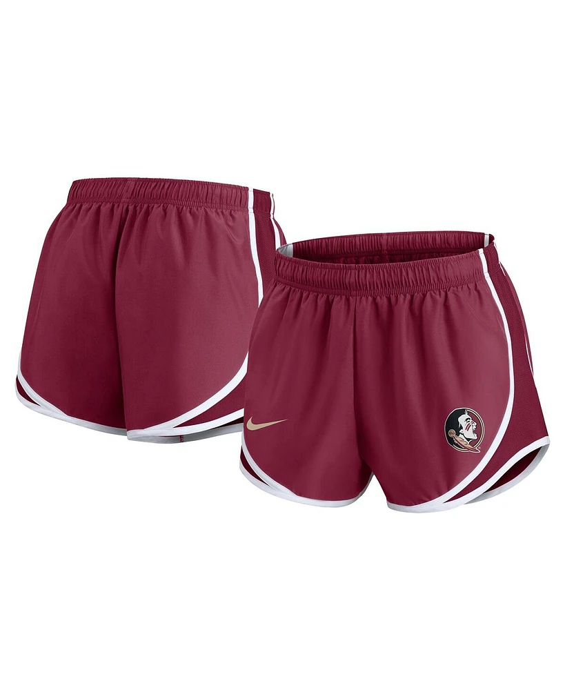 Nike Women's Garnet Florida State Seminoles Primetime Tempo Performance Shorts