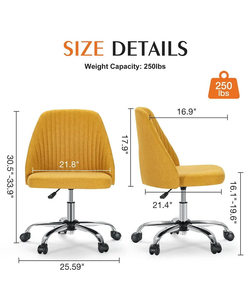 Streamdale Furniture Mid-Century Modern Ergonomic Height Adjustable Multipurpose Desk Chair