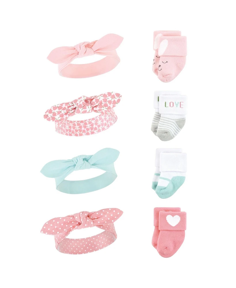 Hudson Baby Girls Headband and Socks