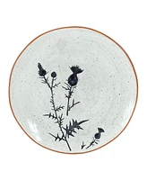 Slickblue Rustic Thistle Etched Plate With Speckled Finish (Set of 4)