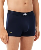 Lacoste Men's 3-Pack Regular-Fit Big Croc Logo Trunk Underwear