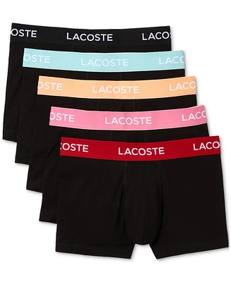 Lacoste Men's 5pk. Regular-Fit Stretch Logo Band Boxer Briefs