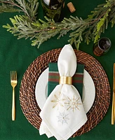 Design Imports Border Stripe Tablecloth, 52x52 Inches