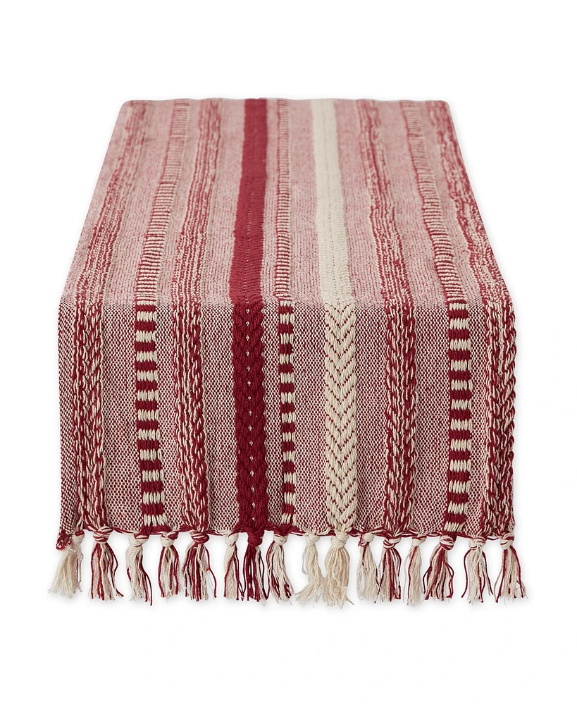 Design Imports Braided Stripe Table Runner