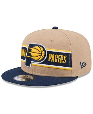 New Era Men's Tan/Navy Indiana Pacers 2024 Nba Draft 9FIFTY Snapback Hat