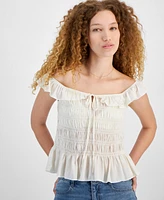 And Now This Women's Ruffle Strap Smocked Top, Created for Macy's