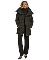 Donna Karan New York Women's Belted Asymmetric Puffer Coat