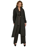 Donna Karan New York Women's Double-Breasted Belted Wrap Coat