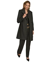 Donna Karan New York Women's Belted Notched-Collar Wrap Coat