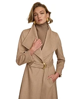 Donna Karan New York Women's Belted Wing-Collar Coat