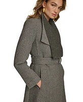 Donna Karan New York Women's Belted Wing-Collar Coat