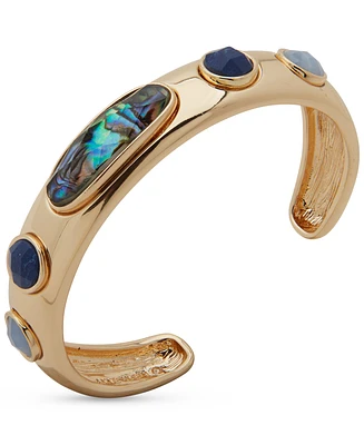 Anne Klein Gold-Tone Mixed Stone Cuff Bracelet