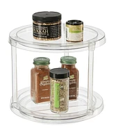 Oggi Two Tier 9.75" Lazy Susan Rotating Organizer