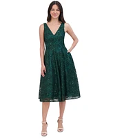 Eliza J Women's Sequin Soutache Sleeveless A-Line Dress