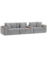 Nycolle 4-Pc. Modular Fabric Sectional with Console, Created for Macy's
