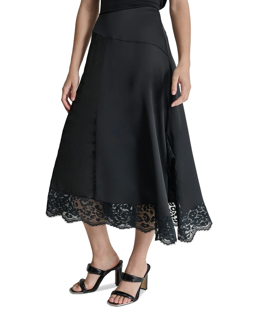 Dkny Women's Asymmetric Side-Slit Midi Skirt