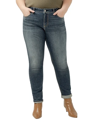 Silver Jeans Co. Plus Girlfriend Mid Rise Skinny Leg