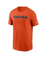 Nike Men's Orange Chicago Bears Primetime Wordmark Essential T-Shirt