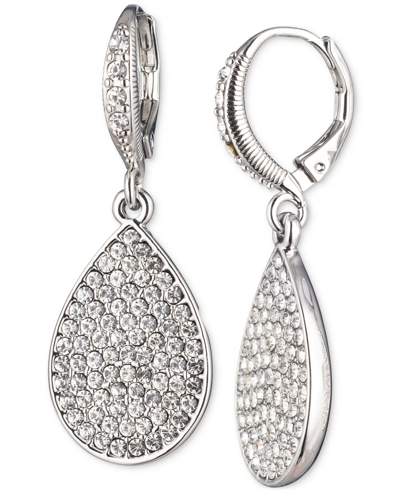 Givenchy Pave Crystal Pear-Shape Drop Earrings