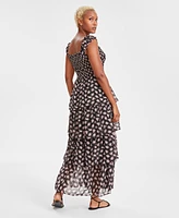 And Now This Women's Smocked Tiered Maxi Dress, Created for Macy's