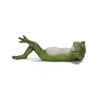 Slickblue Lounging Garden Frog Figurine (Set of 3)