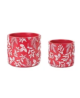 Slickblue Winter Foliage Planter (Set of 2)