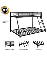 Streamdale Furniture Twin Over Full Metal Bunk Bed