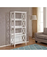 Streamdale Furniture 4 Tier Bookcases, 67" Bookshelf With Sturdy Solid Frame, Shelves For Home And Office Organizer