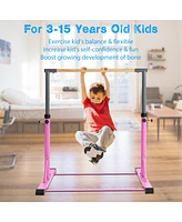 Streamdale Furniture Gymnastic Bar Settics Horizontal Bartics Kip Bar For Kids Home Use Pink