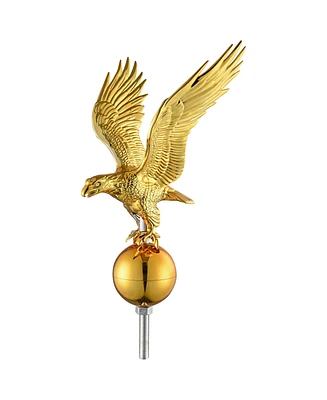 Yescom 14" Flagpole Eagle Topper Finial Ornament for Telescopic Pole Gold Yard Outdoor