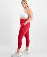 Id Ideology Plus High Rise Spacedye 7/8 Leggings, Created for Macy's