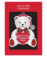 Ganz Sentiment Ornament Bear 'Baby's First Christmas' Dated 2024