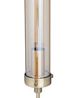 Rosemary Lane 33" Metal Tall Accent Lamp with Cylinder Glass Shades