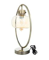 Rosemary Lane 15" Metal Circular Framed Accent Lamp