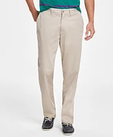 Nautica Men's Classic-Fit Stretch Solid Flat-Front Chino Deck Pants