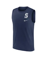 Nike Men's Navy Seattle Mariners Large Logo Muscle Tank Top