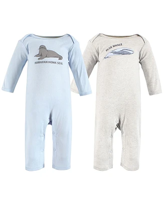 Touched by Nature Baby Boys Organic Cotton Coveralls, Endangered Seal