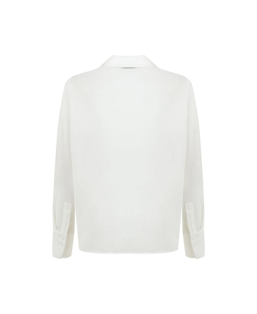 Nocturne Women's Sheer Button Front Shirt