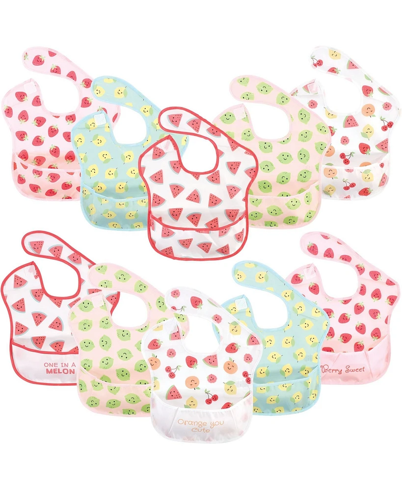 Hudson Baby Infant Boy Waterproof Polyester Bibs 10pk