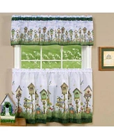 GoodGram Home Sweet Home Complete 3 Piece Kitchen Curtain Set