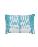 C&F Home 14" x 22" Sim Wave Aqua Pillow