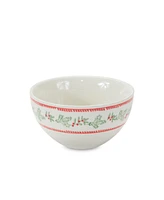 Slickblue Festive Stoneware Mistletoe Bowls (Set of 3)