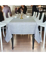 Slickblue Blue And White Striped Dining Table Cloth 72"l