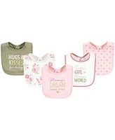 Hudson Baby Infant Girls Cotton Bibs