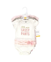 Hudson Baby Girls Cotton Bodysuits, Miss Sassy Pants, 18-24 Months