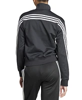 adidas Women's Iconic 3-Stripes Quarter-Snap Track Top