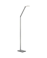 Possini Euro Design Bentley Modern Minimalist Style Task Floor Lamp Led Bright Lighting 61" Tall Silver Aluminum Adjustable Touch On Off for Living Ro