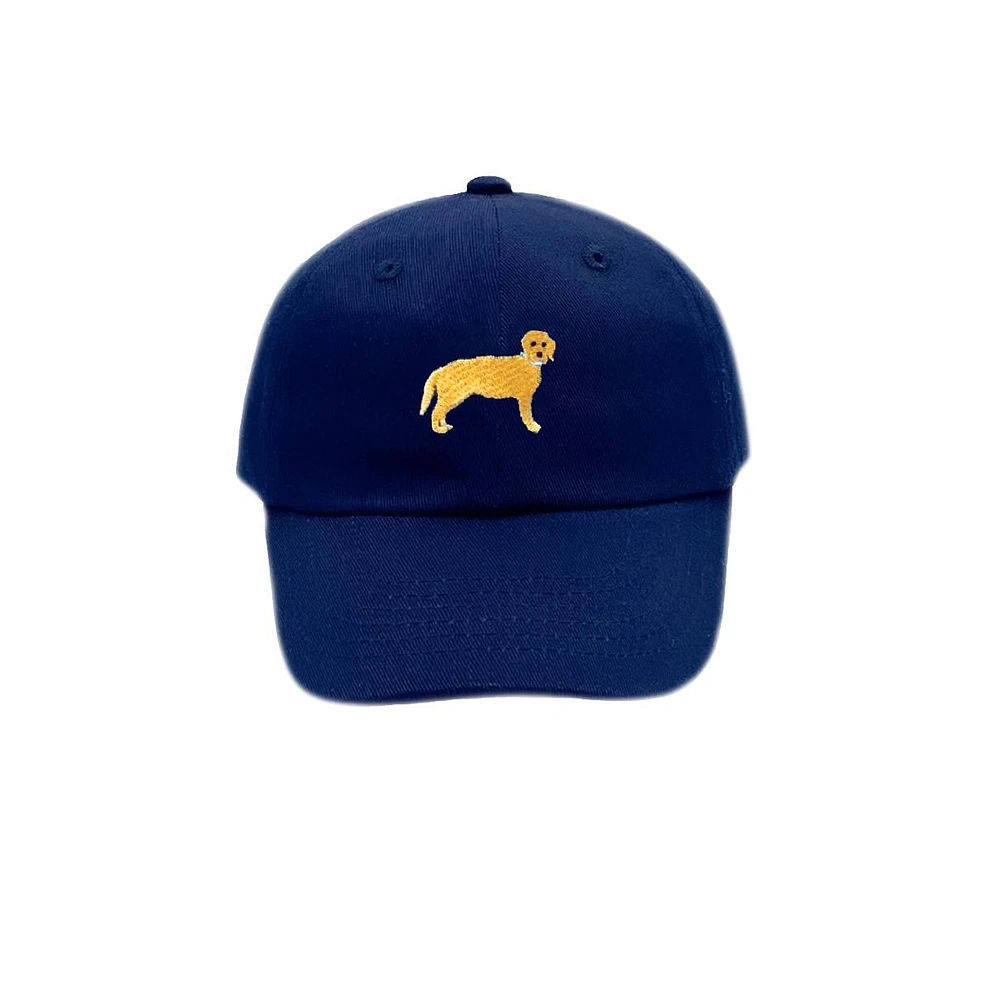 Bits & Bows Boys Dog Baseball Hat in Navy