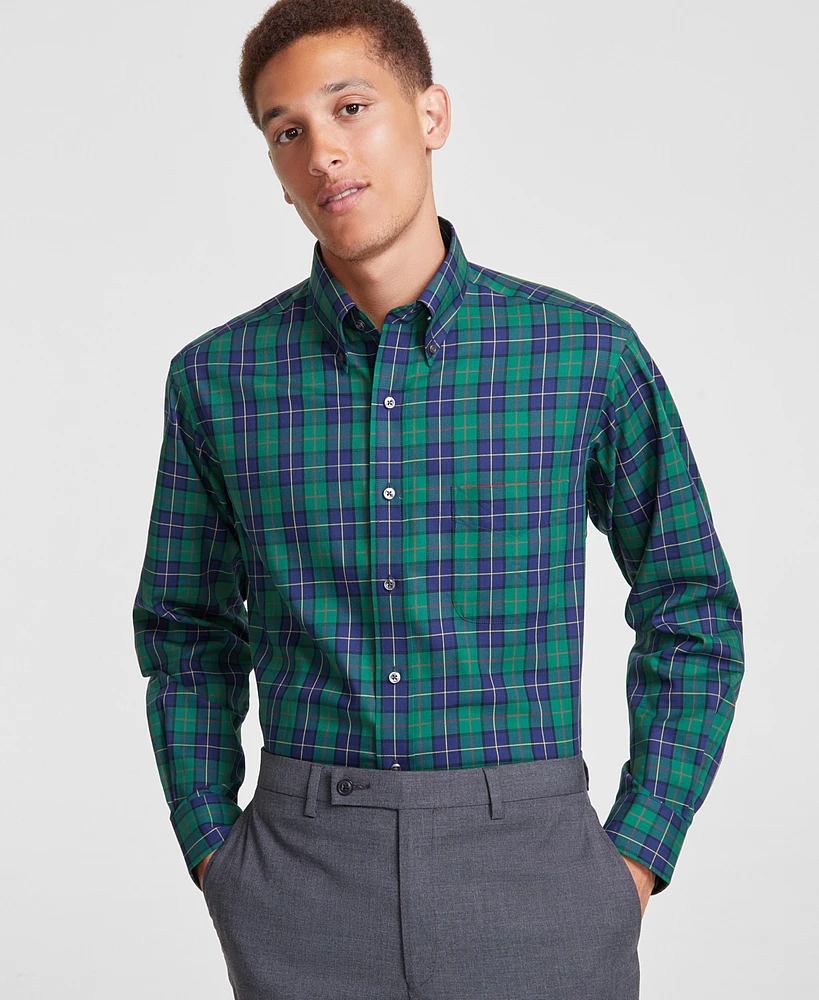 Club Room Men's Plaid Dress Shirt