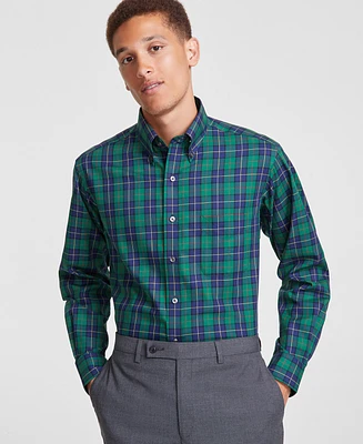 Club Room Men's Plaid Dress Shirt, Created for Macy's